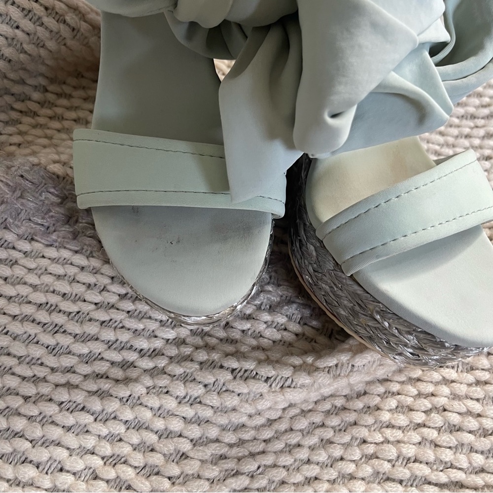 Donald J Pliner nela wedge espadrille sandal mint sz 7 - Picture 6 of 8